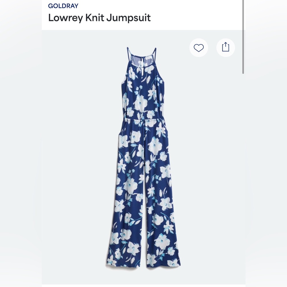 Goldray Blue Floral Jumpsuit